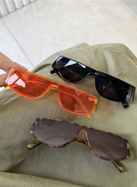 个性风异形红色透明墨镜抖音同款