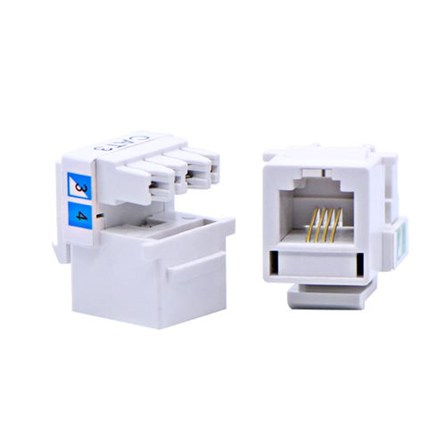 RJ11电话模块语音接线4芯2芯RJ11信号数据配线架信息面板插座模块 - 图3