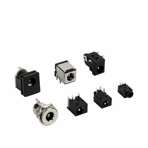 DC电源插座5.5*2.1/2.5mm直插弯针母座接头 099 050 044 023 - 图1