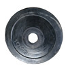The anti-knock and fall-proof floor is made of rubber-coated barbell plates.