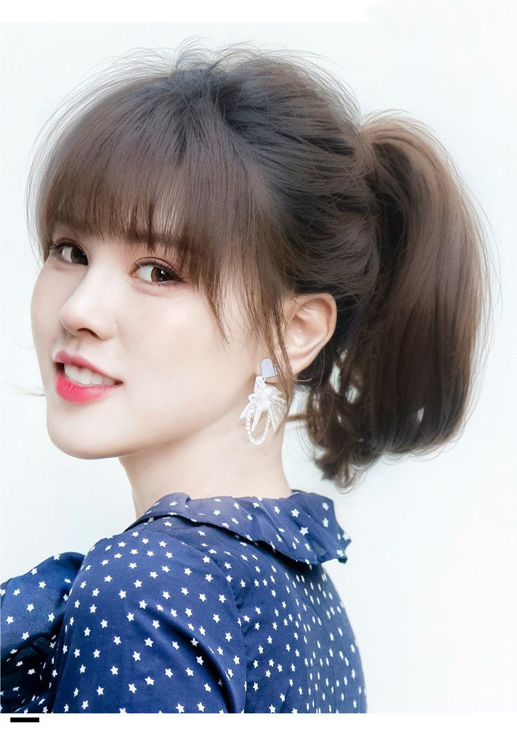 假发女短款梨花卷马尾绑带抓夹短马尾长卷发辫子仿真发卷马尾长发