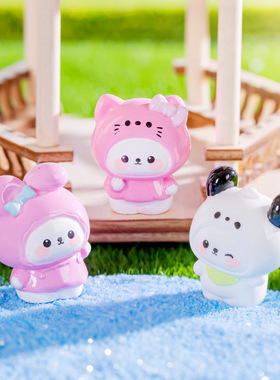 三丽鸥头套车载粘贴办公桌面摆件