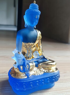 琉璃药师佛居家供奉客厅摆件