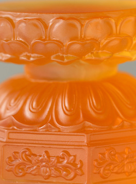 真琉璃加高正圆莲花底座摆件居家客厅摆放家用佛具用品佛像加高垫