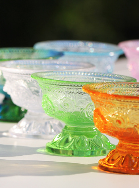 琉璃禅意净水杯花果盘供佛摆件