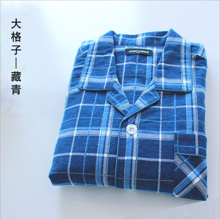 外贸日单秋冬全棉绒布纯棉男士睡衣长袖春秋款磨毛家居服大码套装,淘宝优惠券,粉丝福利购,淘宝优惠卷