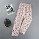 Ladies home trousers pure cotton plaid woven
