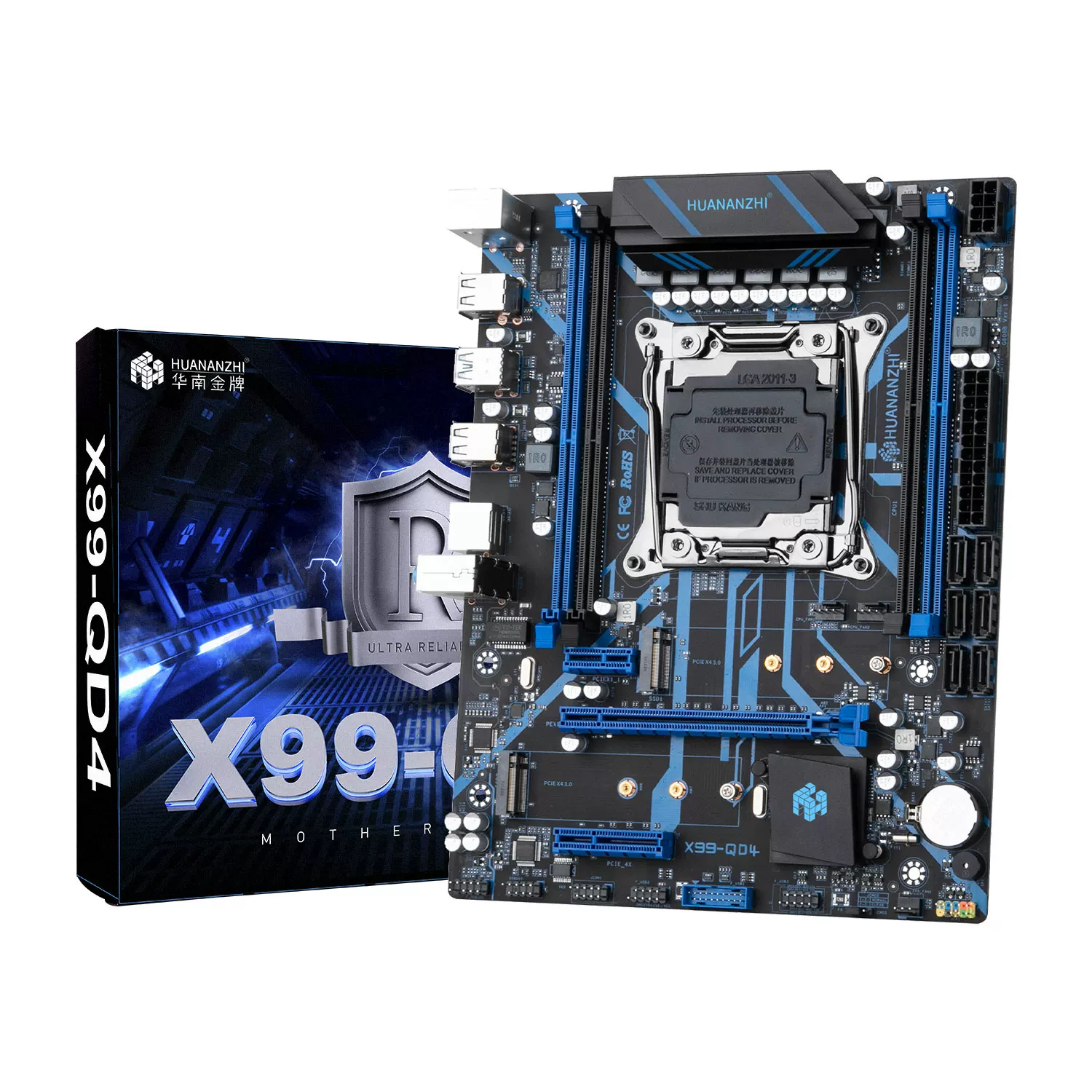 Южнокитайская золотая медаль X99-QD4 материнская плата CPU набор DDR4 память настольный компьютер игра в основном открывается к мощность 2680v4