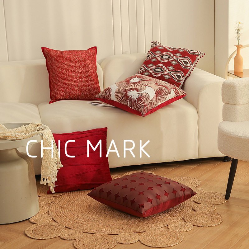 ins风抱枕家用简约沙发节日喜庆结婚酒店靠垫高级感客厅飘窗,淘宝优惠券,粉丝福利购,淘宝优惠卷