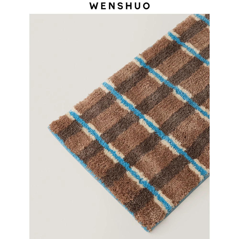 中古风氛围感植绒地毯小众插画脚垫浴室防滑吸水门垫房间装饰脚垫,淘宝优惠券,粉丝福利购,淘宝优惠卷