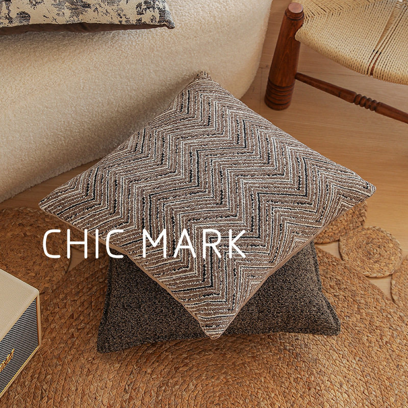 高级感复古咖啡色沙发抱枕客厅不含芯靠垫套设计师款居家创意,淘宝优惠券,粉丝福利购,淘宝优惠卷