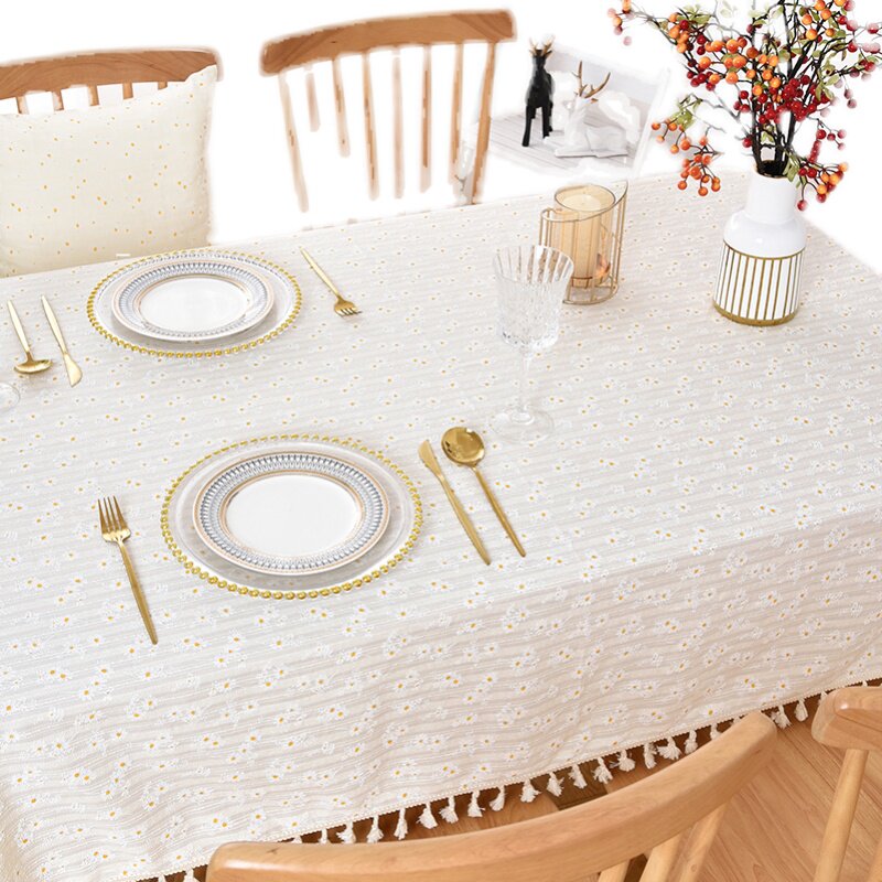 小雏菊碎花桌布ins风拍照野餐布背景布文艺宿舍书桌布艺