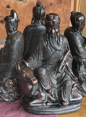 烟波陈巧生制仿古风宣德八仙佛像