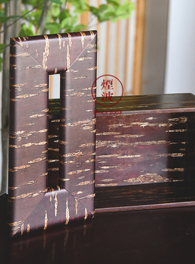 日本 角馆 藤木伝四郎 素箱 無地皮樱木枫木 纸巾盒 抽纸盒