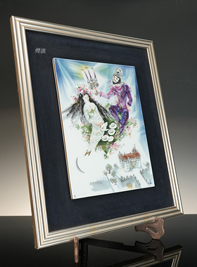 一千零一夜彩绘描金瓷板画挂画