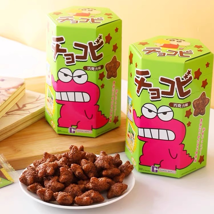 万代蜡笔小新巧克力星星饼干同款周边小卡片鳄鱼山先生巧克比零食 - 图2