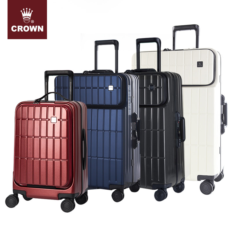 crown /皇冠铝框箱拉链铝框拉杆箱 crown皇冠旅行箱