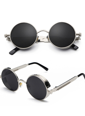 复古风圆形偏光ins街拍太子镜