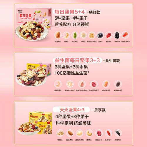 来伊份每日坚果礼盒750g独立包装实用中秋礼品送朋友礼盒解馋零食 - 图3