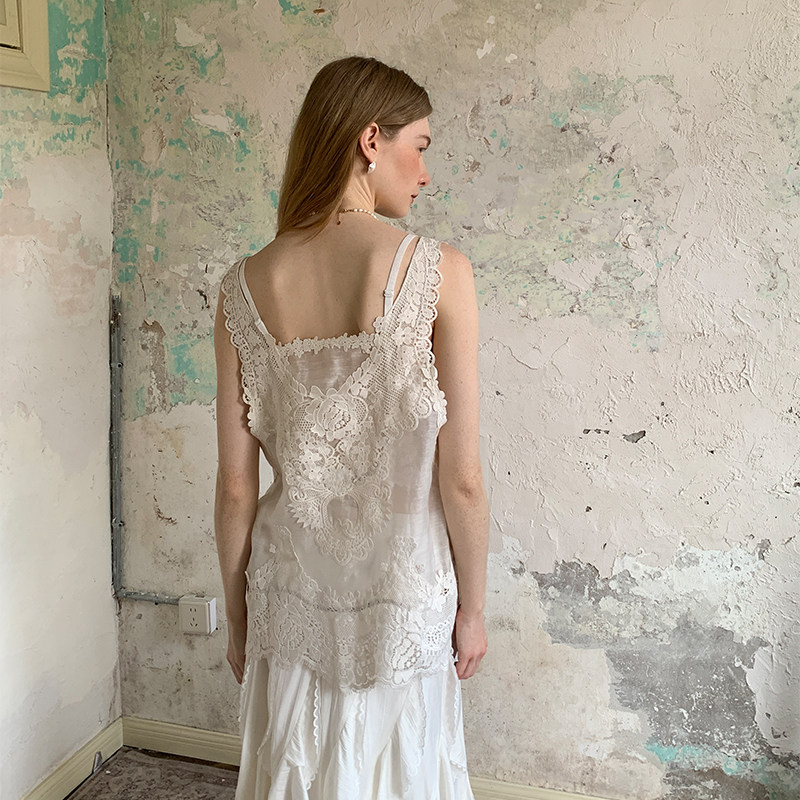 ZHUYIYI 简约新款真丝亚麻背心吊带女夏季蕾丝衫百搭显瘦,淘宝优惠券,粉丝福利购,淘宝优惠卷