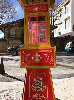 大红色不锈钢长明灯点香器香油灯供灯祠堂婚庆春节日摆件影视道具