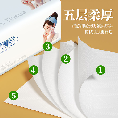 2元包邮商品大包抽纸420张实惠装家用餐巾纸擦手纸厨房纸巾1分钱 - 图1