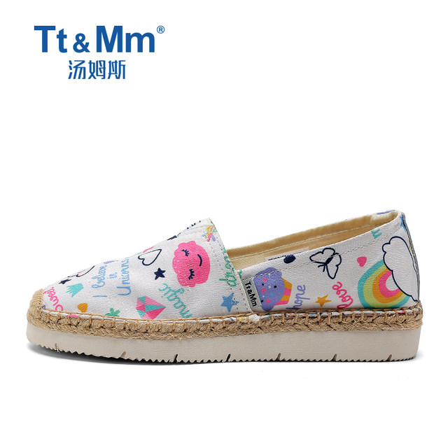 Toms thick sole handmade canvas fisherman's shoes for women