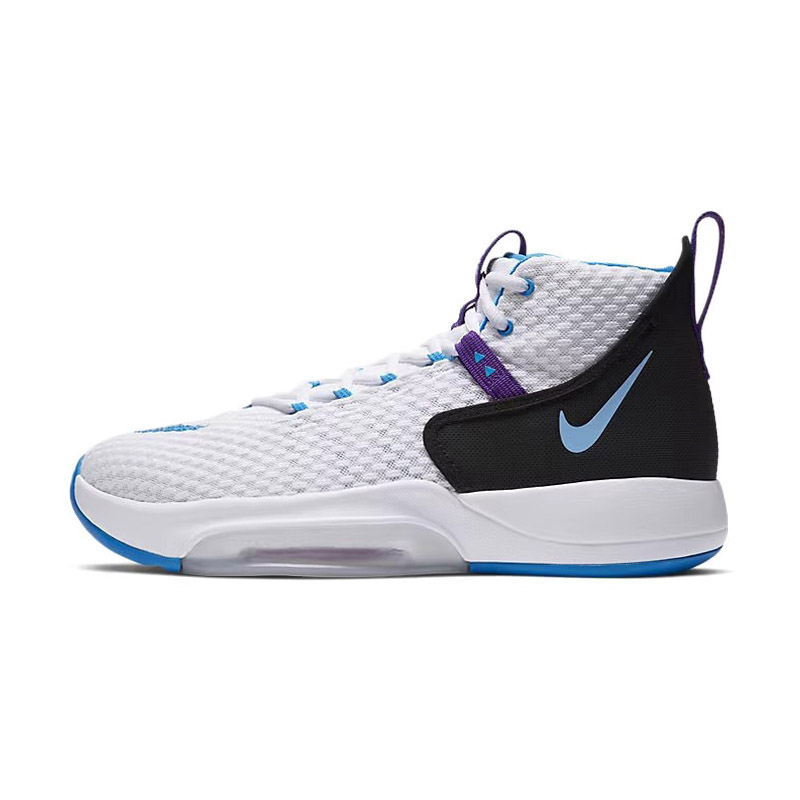 Nike/耐克 Zoom Rize 1 黑白蓝 高帮气垫实战篮球鞋男 BQ5398-101