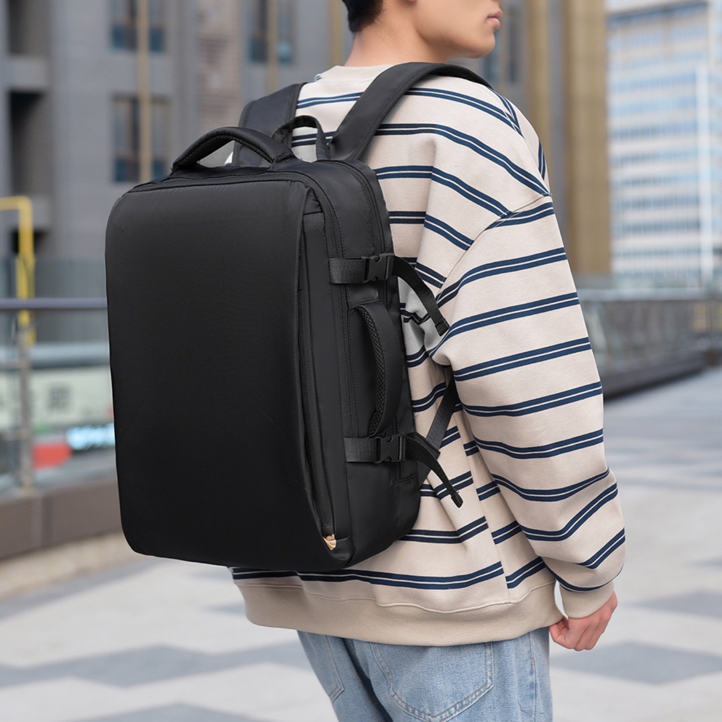 商务简约双肩包定制男大容量电脑包防水耐磨女出差旅行轻便高颜值,淘宝优惠券,粉丝福利购,淘宝优惠卷