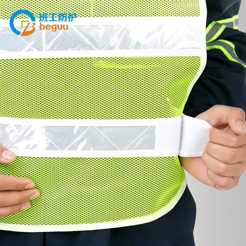 反光背心施工骑行治安巡逻安全服网透气反光衣驾驶员车用黄色马甲_虎窝淘