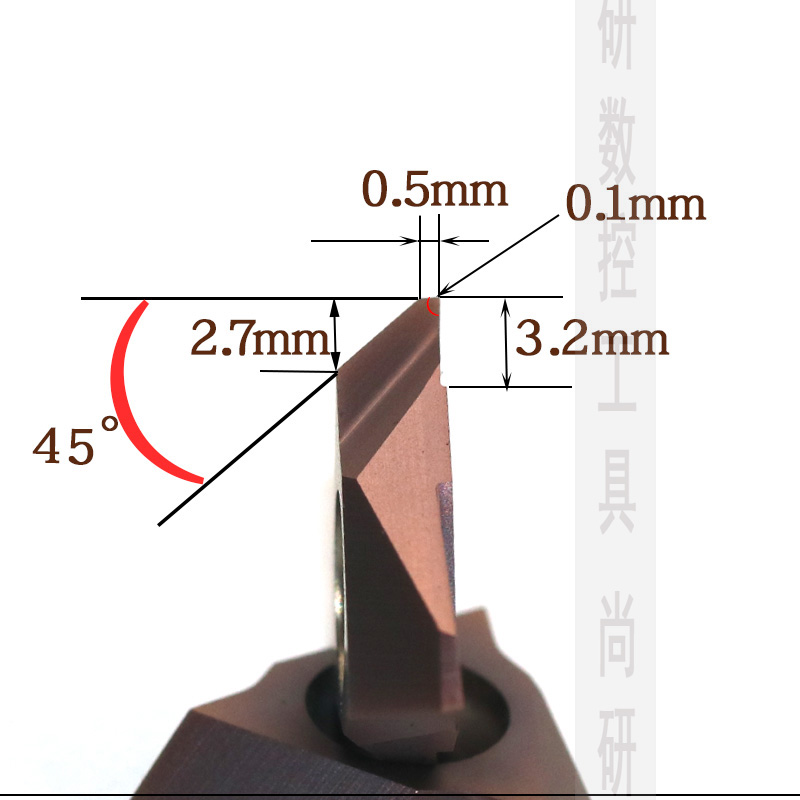 数控刀片三角形后扫刀走心机刀片不锈钢专用铝用排刀刀杆车床刀架-图2