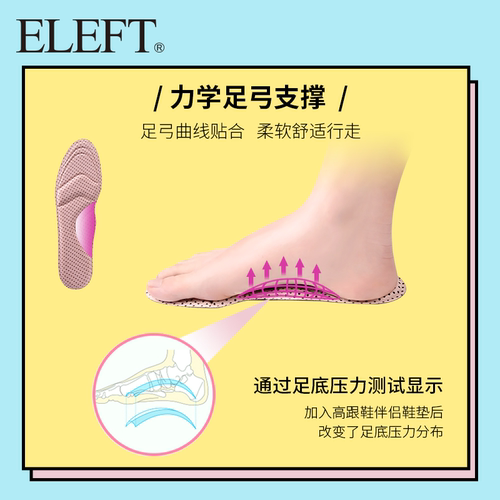 eleft高跟鞋薄鞋垫透气吸汗鞋垫薄款轻薄透气舒适防掉跟运动ins - 图2
