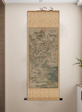 画丝绸画卷轴画成品挂画