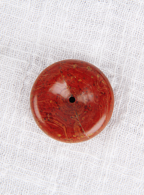 正宗泗滨砭石平安扣吊坠天然泗水红砭石一生平安项坠挂件舒筋通络