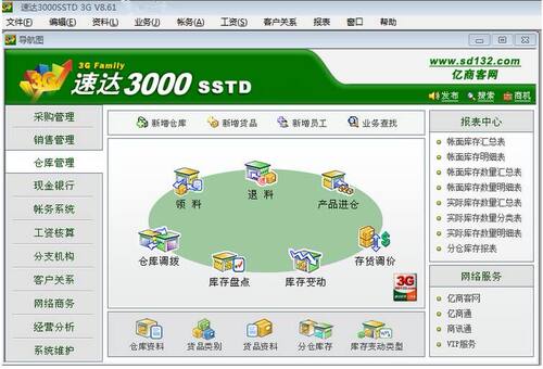 速达3G3000SSTD8.61软件天耀3000pro财务bas单机网络版进销存库存 - 图3