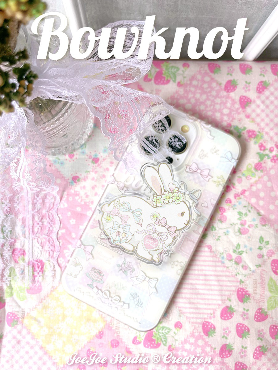 JOEJOE森系拼接兔子适用15苹果14磨砂面手机壳iPhone16promax手机套13小众15Pro保护壳日系小清新软妹可爱 - 图2