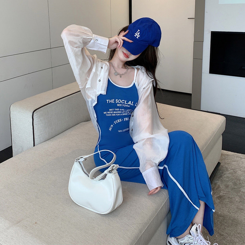 修身吊带夏仙气甜美新款长袖连衣裙 nurtureone妮茨维旗舰时尚套装