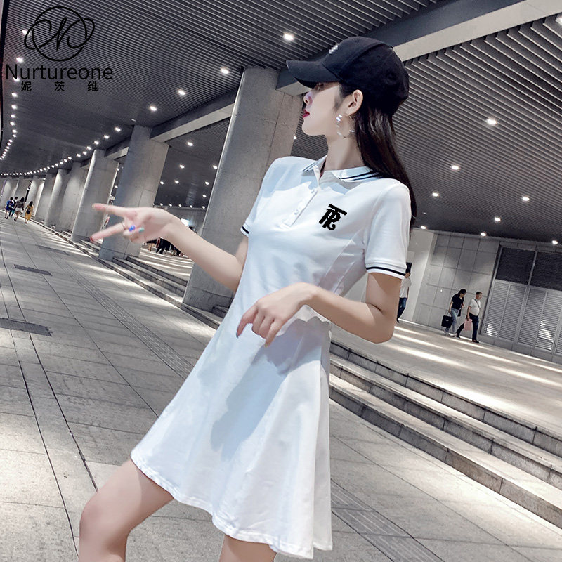 黑色休闲polo 2022新款夏季连衣裙 nurtureone妮茨维旗舰连衣裙