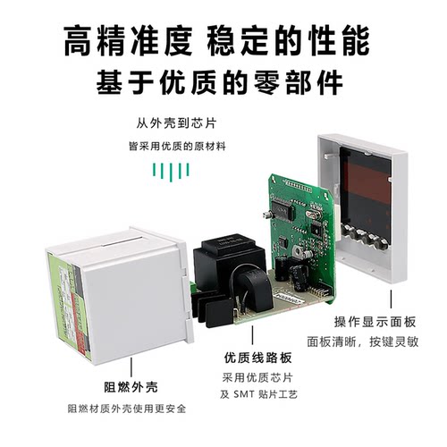 发电机频率表数显220v380v45-65Hz大屏高精度测试仪RS485通讯报警 - 图0