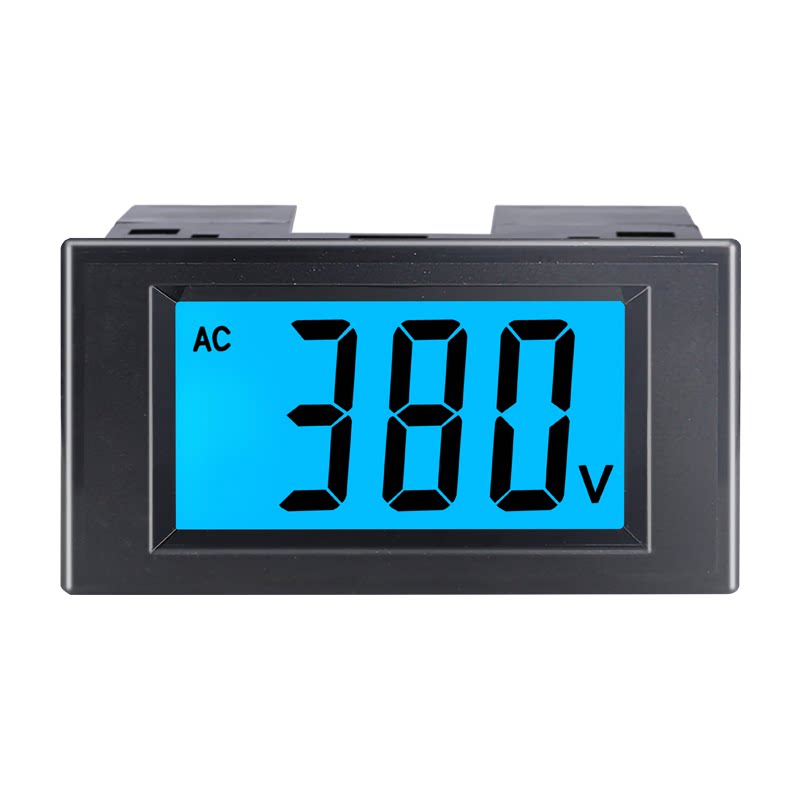 交流数显数字电压表110v220v380v测量仪表绿光蓝光显示D69-20 120