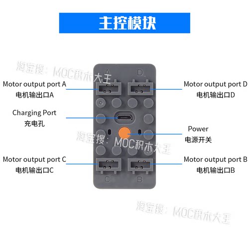 编程兼容乐高8883马达 EV3积木电机9686电池盒8881APP遥控接收器 - 图2