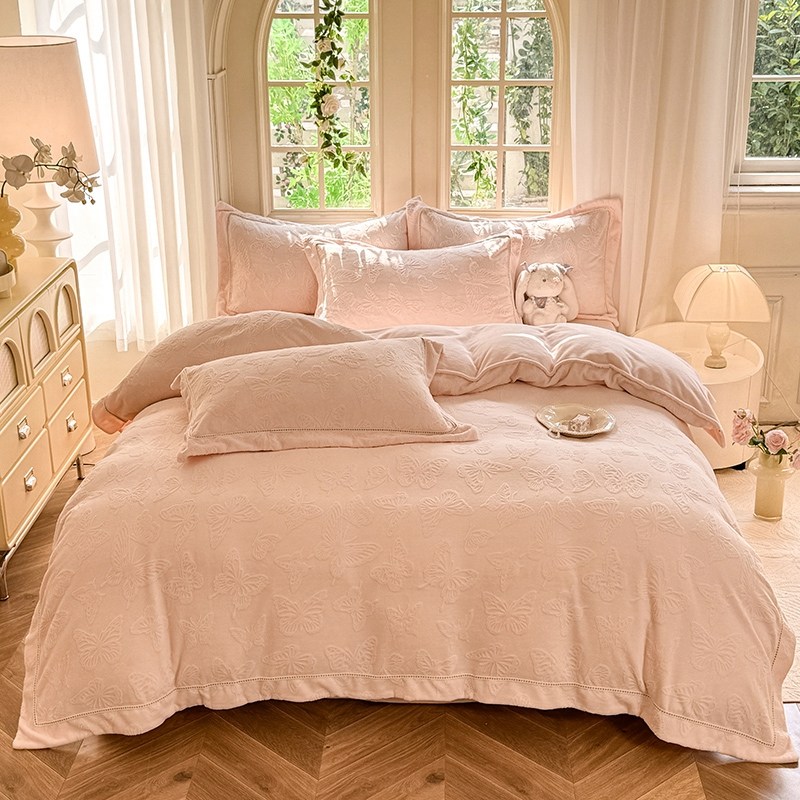 2025新款A类牛奶绒四件套冬季宝宝绒保暖加厚双面珊瑚绒被套床单,淘宝优惠券,粉丝福利购,淘宝优惠卷