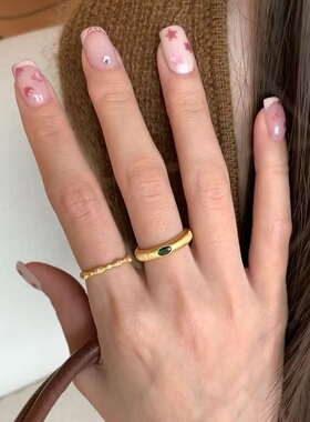 欧美复中古拉丝戒指925纯银镶钻轻奢小众高端级设计感气质名媛女