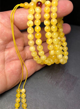 天然佛珠两用款蜜蜡手链附证书