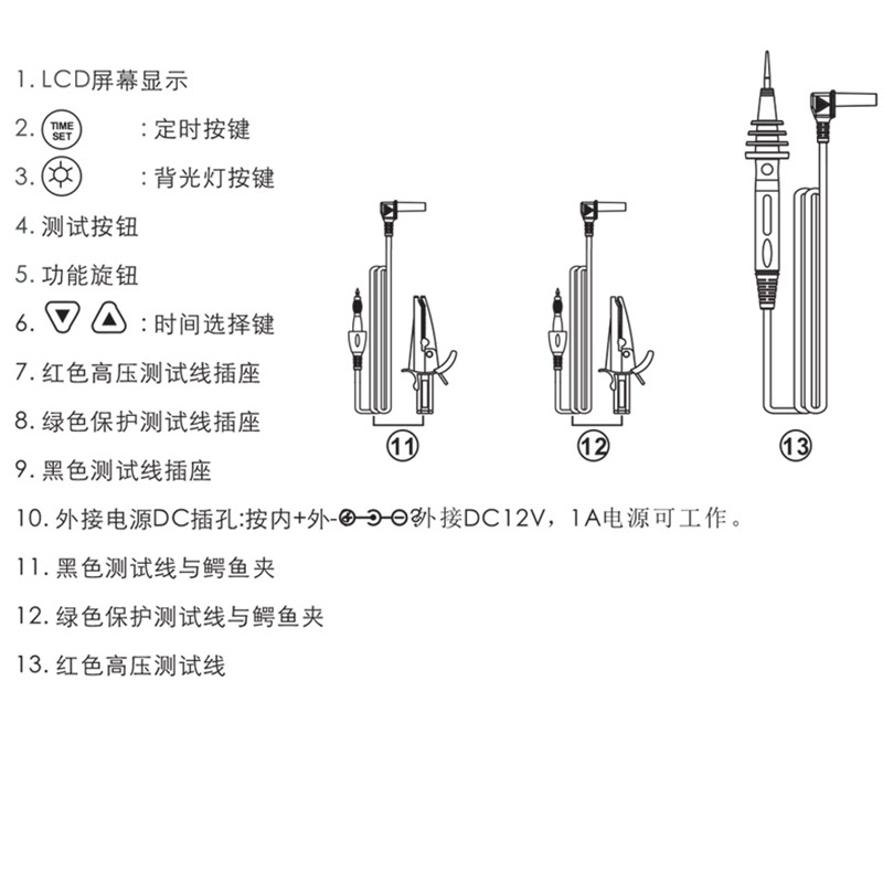 希㊣玛 AR3125兆欧表高压绝缘电阻表5000V数显兆欧表电力检测仪 - 图1