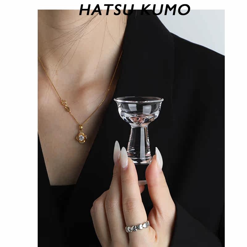 初云原创传统 水晶马上杯 高台杯白酒杯复古中式酒杯小杯子国潮风,淘宝优惠券,粉丝福利购,淘宝优惠卷