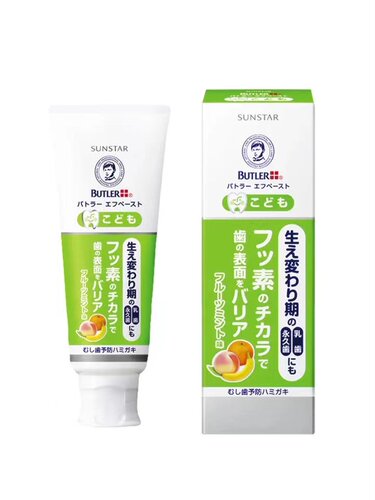 现货包邮 日本拜得乐Sunstar儿童防蛀牙牙膏 含氟龋齿修复牙釉70g - 图3