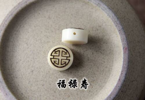 天然象牙果雕刻背云佛珠手链钥匙扣隔珠莲花配件菩提文玩配饰饰品 - 图2
