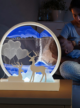 流沙画摆件酒柜装饰品创意礼物