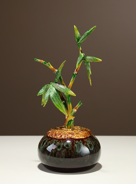 节节高升竹子摆件高级感客厅玄关电视柜酒柜装饰品寓意好步步高升